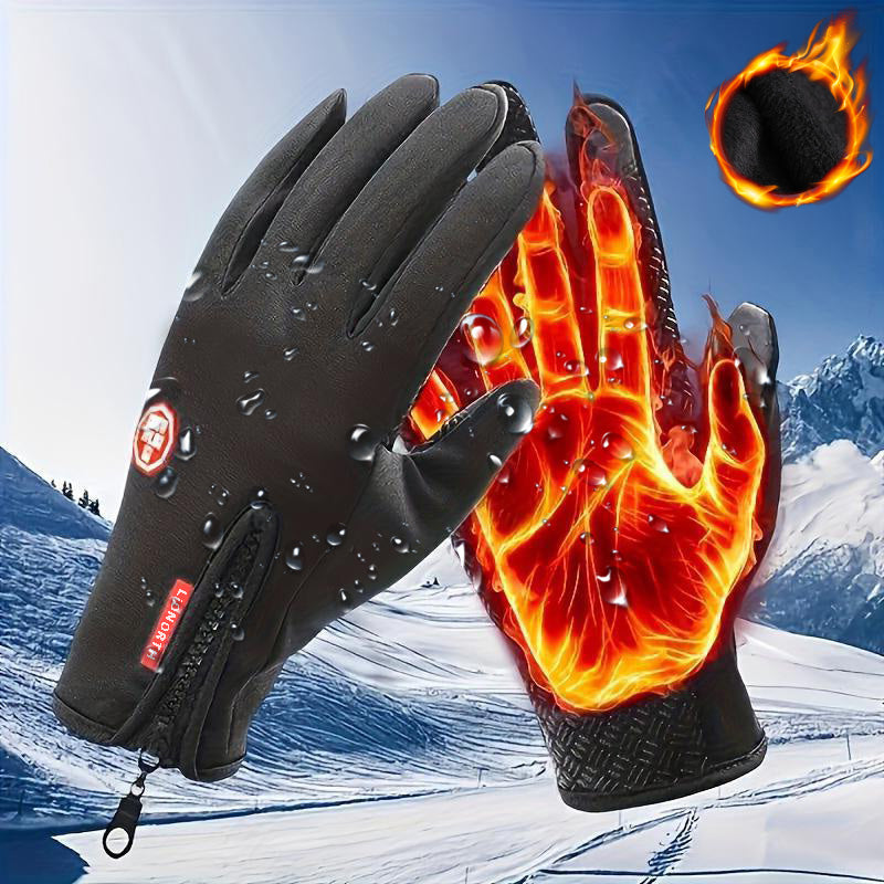 Water-Resistant Winter Gloves, Insulated Gloves for Men and Women, Suitable for Outdoor Work, Fishing, and Sports