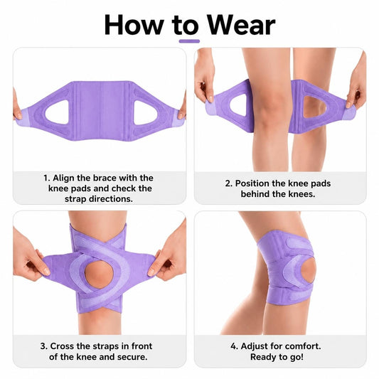 TYGLOBAL Premium Knee Support Brace for Knee Stability, Pain Relief & Daily Comfort, Adjustable Knee Recovery Brace for Walking, Running, Fitness & Everyday Activities