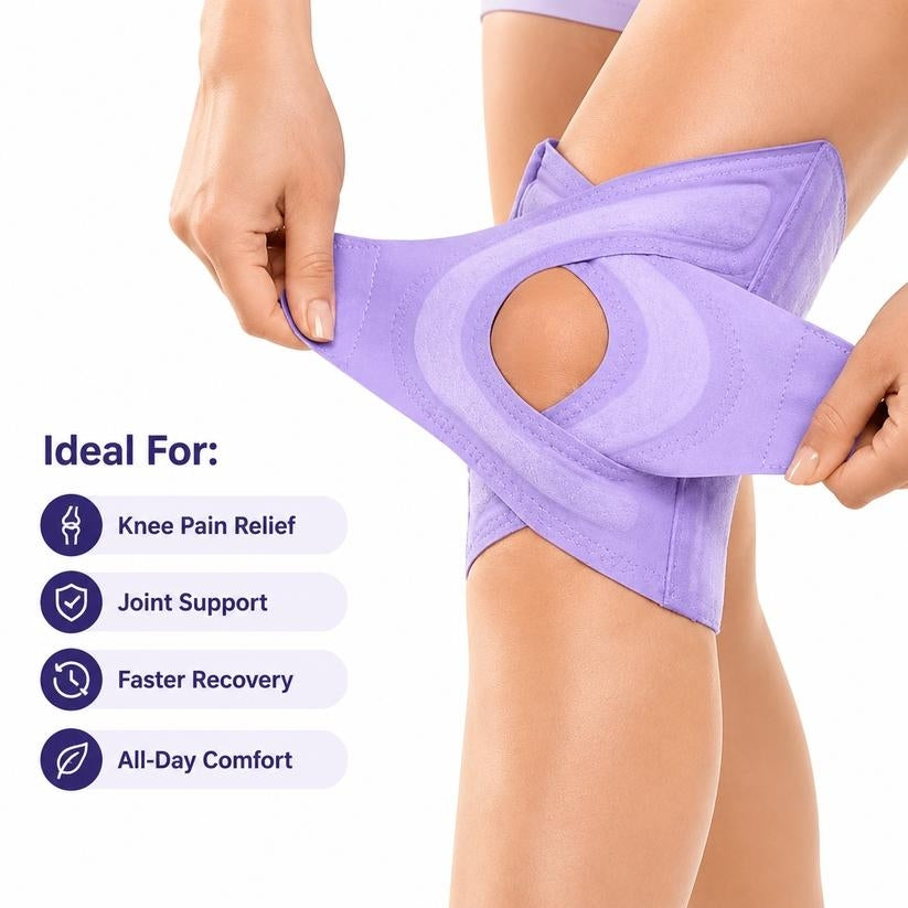 TYGLOBAL Premium Knee Support Brace for Knee Stability, Pain Relief & Daily Comfort, Adjustable Knee Recovery Brace for Walking, Running, Fitness & Everyday Activities
