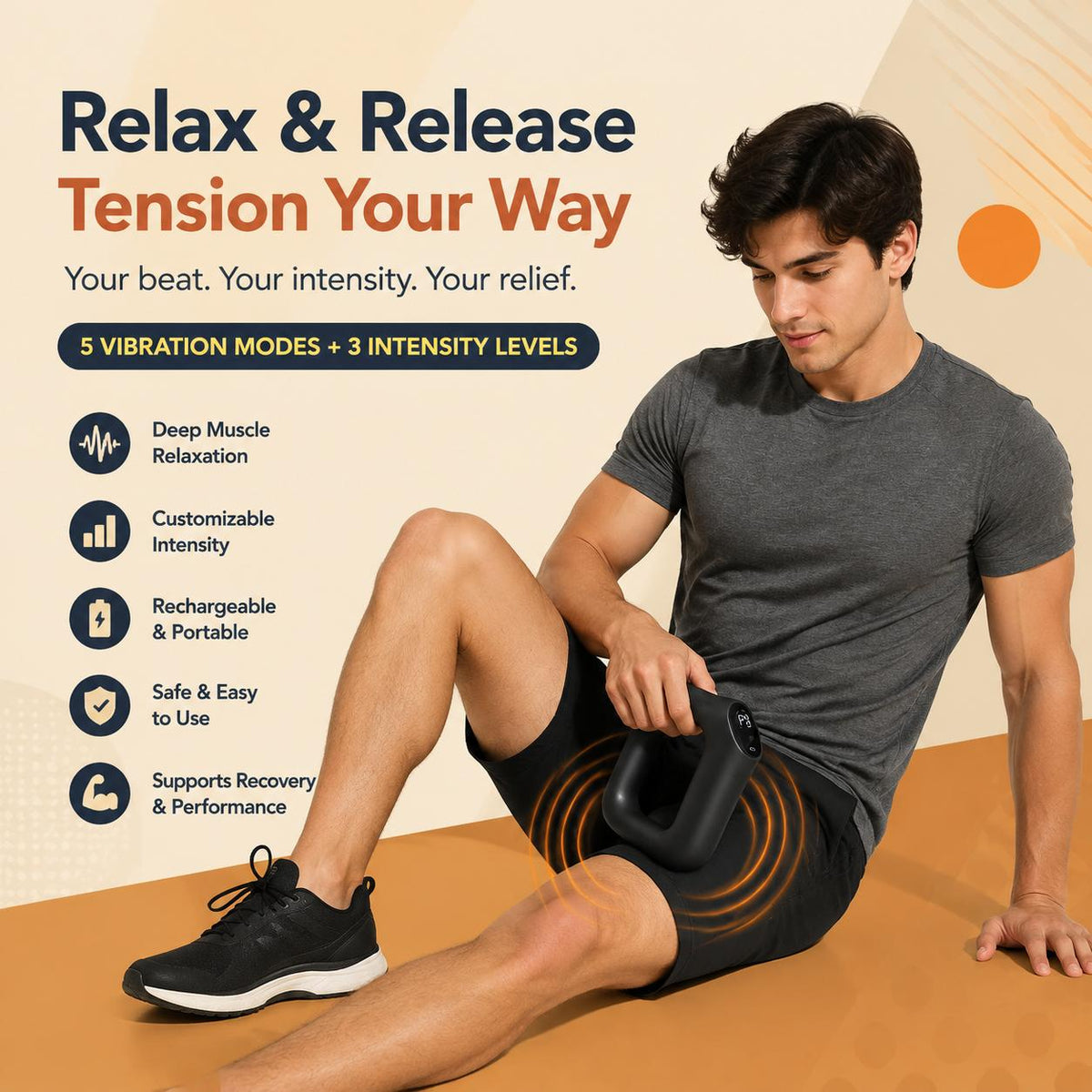 Adjustable Fascia Ring for Stretching & Muscle Relaxation, Home Fitness, Office & Daily Use
