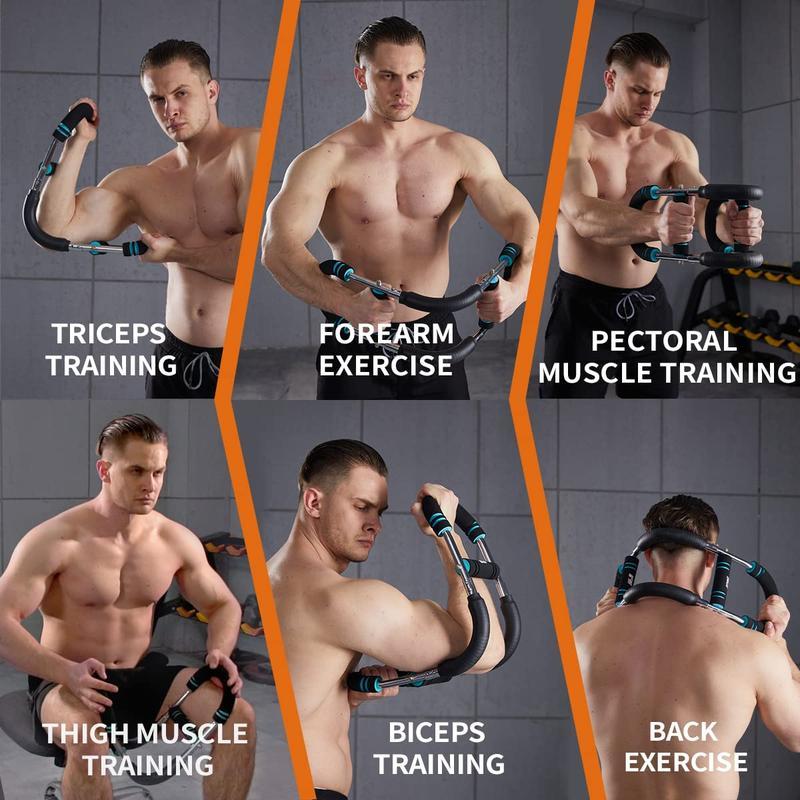Arm Chest Trainer, 60-110lbs Portable Adjustable ResistanceBar for Triceps, Biceps, Forearms & Home Workout