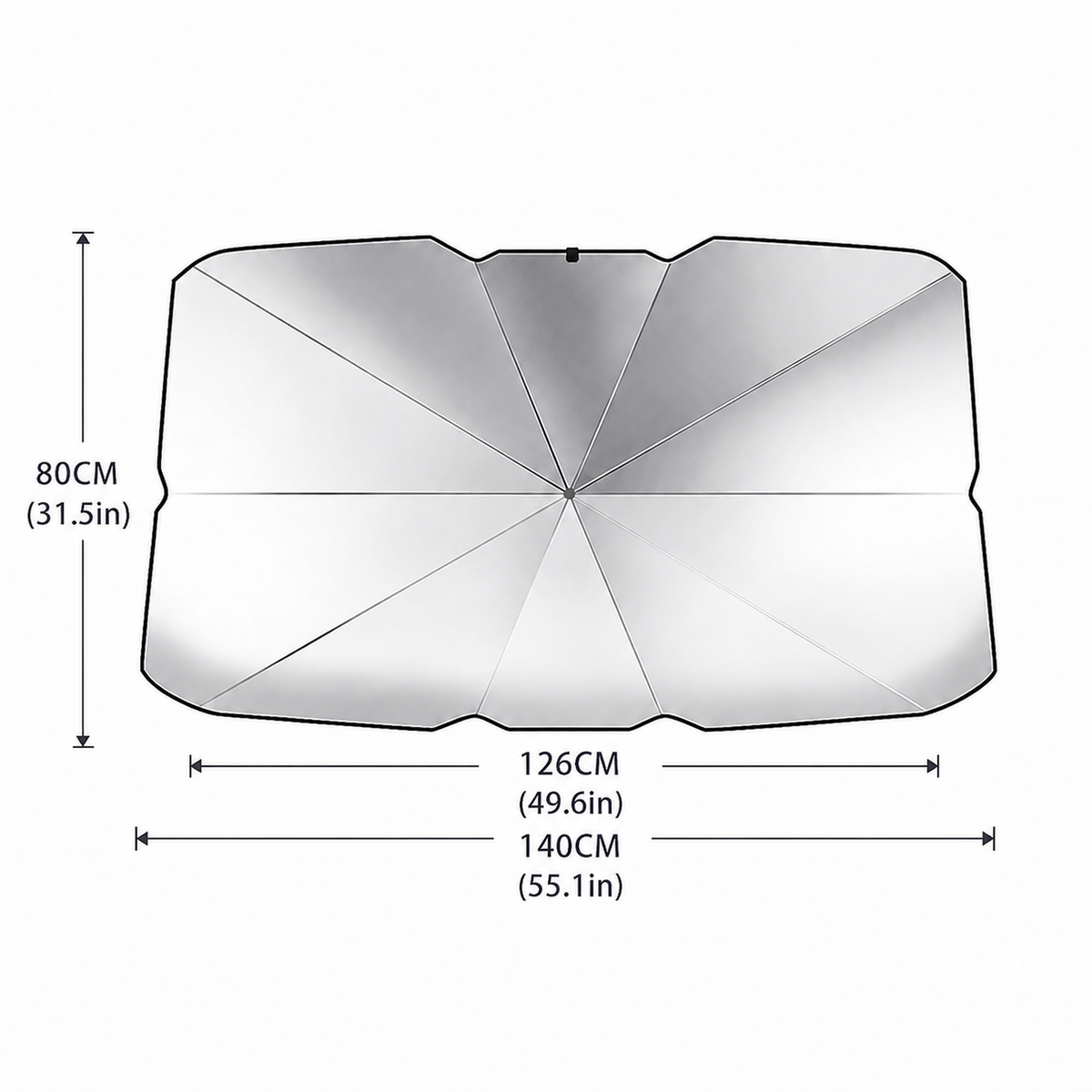 ☀️ Car Windshield Sunshade Umbrella, Foldable Car Sun Visor for UV & Heat Protection