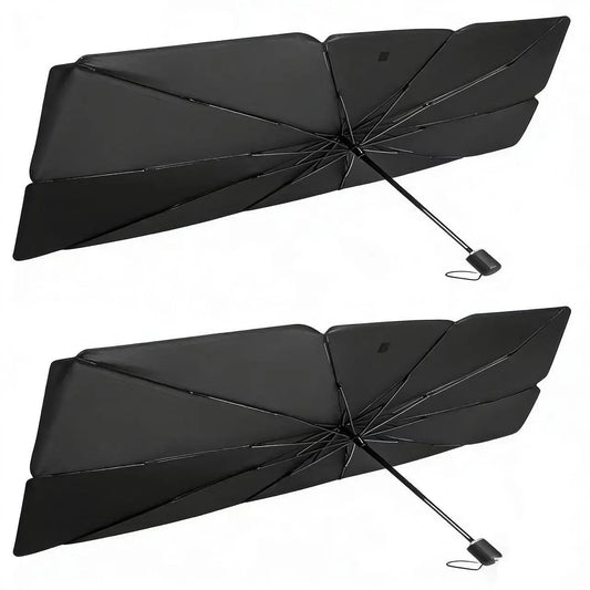 ☀️ Car Windshield Sunshade Umbrella, Foldable Car Sun Visor for UV & Heat Protection